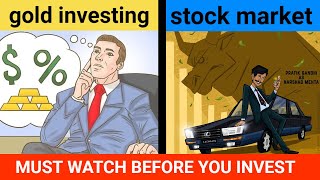 STOCK MARKET for BEGINNERS  GOLD vs STOCKS IN HINDI [upl. by Aloin]