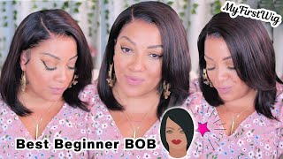 BEST WINTER BOB LACE FRONT WIG⎟HOW I GET MY WIG TO LOOK LIKE ITS GROWN FROM THE SCALP MyFirstWig [upl. by Savitt184]