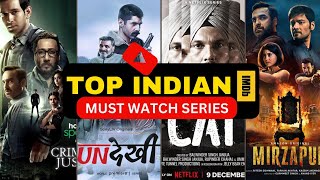 Top 10 Best INDIAN Web Series in Hindi 2024IMDb on Netflix and Prime video [upl. by Fregger]