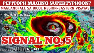 BAGYONG PEPITO PAPALAPIT NA MAGLANDFALL NOVEMBER 162024 PAGASA WEATHER UPDATE [upl. by Latrena]