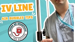 IV line tips AIR BUBBLES [upl. by Anujra]