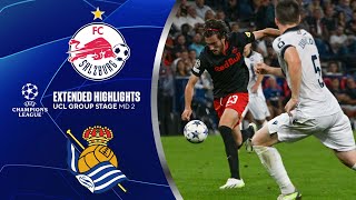 Red Bull Salzburg vs Real Sociedad Extended Highlights  UCL Group Stage MD 2  CBS Sports Golazo [upl. by Adelia904]