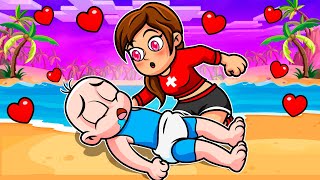 La SALVAVIDAS está ENAMORADA de MÍ 😱❤️ BEBÉ NOOB en MINECRAFT [upl. by Damle]