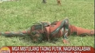 UB Mga mistulang taong putik nagpasiklaban sa pagsayaw sa Mudpack Festival 2014 [upl. by Nauaj]