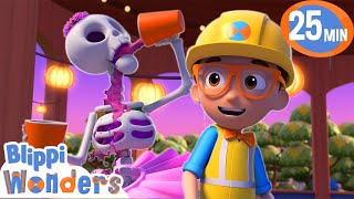 Blippis Super Spooky Halloween Marathon  Blippi Wonders Educational Videos for Kids [upl. by Hooge]