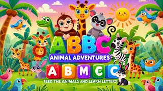 ABC🐒Animal🦒 Adventures Feed the🐵 Animals and🐇 Learn Letters [upl. by Bordy306]