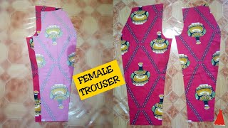 HOW TO CUT A FEMALE TROUSER  EASIEST METHOD  STITCHADRESS [upl. by Schuler]