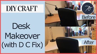 Curved Desk Makeover using D C Fix SelfAdhesive film [upl. by Inar]