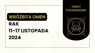 Tarot Tygodniowy ♋️ Rak 1117 Listopada 2024 tarot wróżka horoskop [upl. by Angelico947]