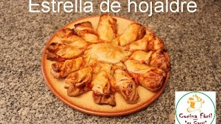 TRUCOS CON HOJALDRE Estrella de hojaldre con sabor a pizza [upl. by Nosnorb]