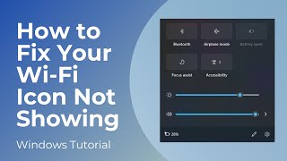 How to Fix WiFi Icon Not Showing on Windows 11 [upl. by Hsiwhem669]