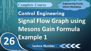 Masons Gain Formula for Signal Flow Graph Steps Process and Example 2 [upl. by Gilman368]