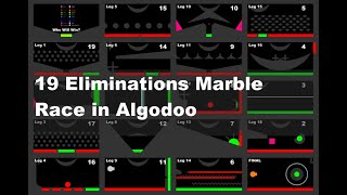 19 Times Elimination Marble Race in Algodoo [upl. by Letnuahs]