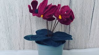 Ciclamen crosetat Cyclamen  pas cu pas flowercrochet Inlumeacreativitatii [upl. by Nishom]