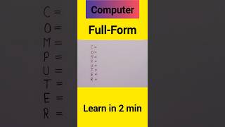 The Surprising Full Form of COMPUTER computer shorts [upl. by Yul]