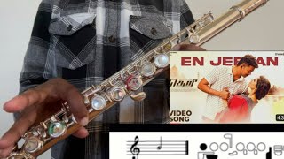 En Jeevan in flute Theri ThalapathyVijay tutorial step by step [upl. by Oigroeg]