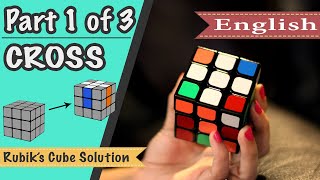 How to solve Rubiks cube  Cross on 1st layer Part 1 of 3 [upl. by Annaeg]