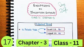 Exceptions in Ionization Enthalpy  Class 11 Chapter 3 [upl. by Malti958]