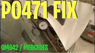 P0471 Fix Mercedes ML OM642 Exhaust back pressure tested amp fixed [upl. by Olnee980]