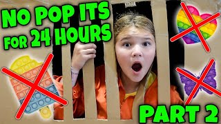 No Pop It Fidget Toys For 24 Hours Part 2 24 Hours In A Box Fort She Escaped [upl. by Odlanar]