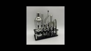 Bar Mixologist Tools Beverages Drinks Cobbler Cocktail Shaker Set Bartender Kit With Acrylic Stand [upl. by Ahseinar947]