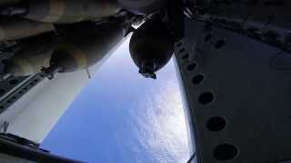 B 52 Dropping Bombs from the Bomb Bay Doors  Daytime [upl. by Ahseekan446]