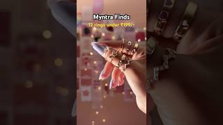 Myntra Ring Set under ₹199 💍 jewellery myntrafinds rings womenaccessories [upl. by Aiza]