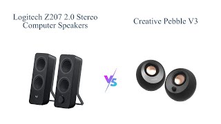 Logitech Z207 vs Creative Pebble V3 🎵 Best Computer Speakers Comparison 🎧 [upl. by Akemak]