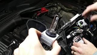 How To  Remove BMW E60 5 Series Headlight  Bulb Replacement [upl. by Ehcadroj]