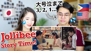 Japanese Filipino Couple React to Jollibee Commercials International Couple [upl. by Cirdla]