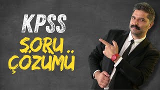 KPSS Soru Çözümü [upl. by Rodoeht]