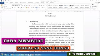 CARA MEMBUAT MAKALAH YANG BENAR  TUTORIAL EDUKASI [upl. by Alioz]