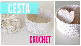 Cesta de crochet para decorar la mesa [upl. by Evot]