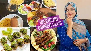 Full Dinner feast in 1hour Turkish shish kebab and kubus hariyali chicken kababMaryamkichten [upl. by Lovering]