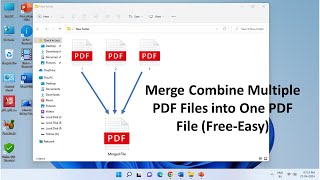 How to Merge Combine Multiple PDF Files into One PDF File FreeEasy [upl. by Lorak555]