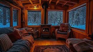 Winter Snow Cabin  Listen To Fireplace Sound to Sleep Rest Study in 6 Hours [upl. by Nossyla172]