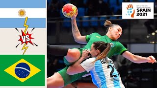 Argentina Vs Brazil Handball Womens World Championship Spain 2021 [upl. by Malan]