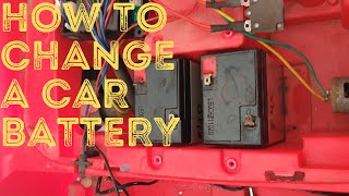 How to change a car battery  kids battery operated car fixing [upl. by Cordie]