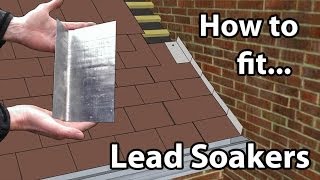 How to fit Lead Soakers  Lead soakers for a Wall or Chimney stacks [upl. by Dlared]