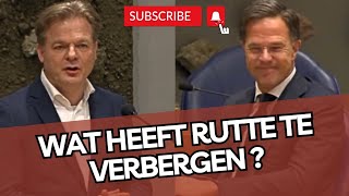 Omtzigt wil een debat Wat heeft Rutte te VERBERGEN [upl. by Atterehs]