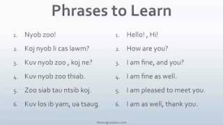 Speak Hmong 101 Lesson 1 [upl. by Ioj7]