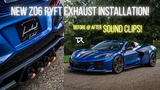 THE FIRST C8 Z06 RYFT TITANIUM EXHAUST SOUND CLIPS INSTALLATION AND BEFORE AND AFTER SOUNDS [upl. by Alexandro]