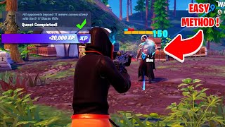 Hit opponents beyond 11 meters consecutively with the E11 Blaster Rifle 7 Fortnite [upl. by Akim]