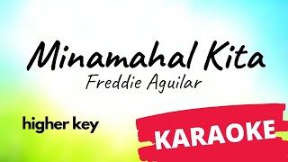 Minamahal Kita  Freddie Aguilar KARAOKE higher key [upl. by Varrian]