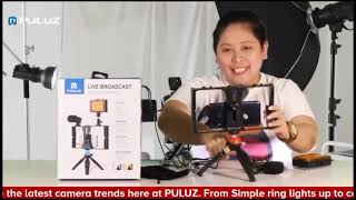 PULUZ PKT 3023 3 in 1 Live Video Live LED Selfie Light Smartphone Video Rig Kit Unboxing and Review [upl. by Nicks244]