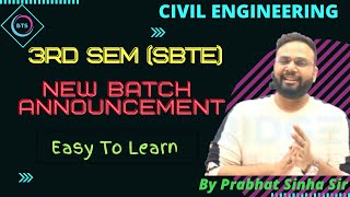 3rd Semester LIVE amp RECORDED  NEW BATCH ANNOUNCEMENT Secure Your Future Bridge To Success Diploma [upl. by Tarsuss14]