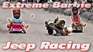 EXTREME BARBIE JEEP RACING 2023 Boggs and Boulders [upl. by Ainahpets]