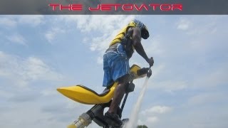 Jetovator Preview Ride  Flying waterpowered bike [upl. by Engvall]