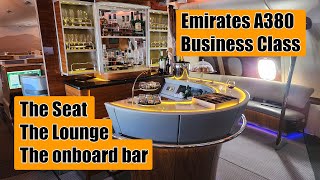 Emirates A380 Business Class London Gatwick to Dubai Trip Report [upl. by Aleahs]