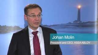 Q1 report 2012 ASSA ABLOY CEO interviewmov [upl. by Zetneuq]